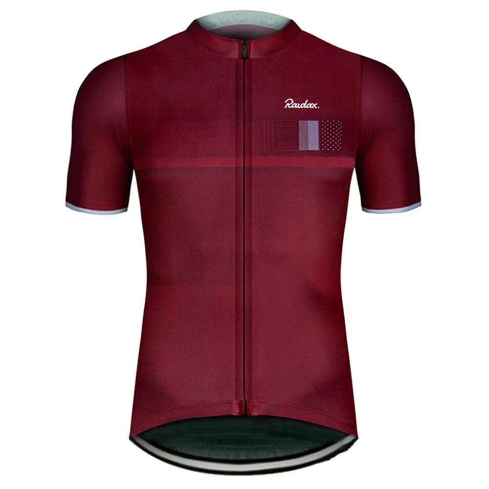 Raudax Classic Black Cycling Jersey – Short Sleeve Racing Top - lily supply