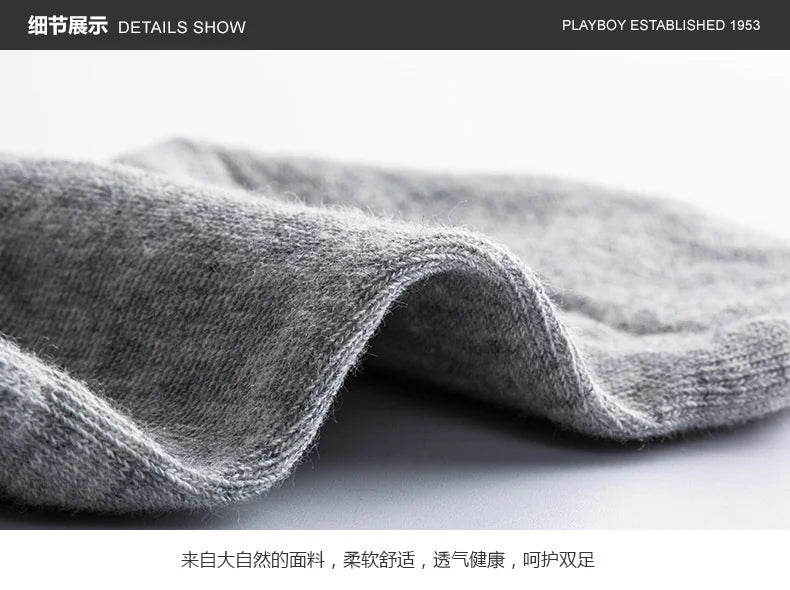 Men's Invisible Silicone Ankle Boat Socks - 5 Pairs Cotton No - Show Slippers - lily supply