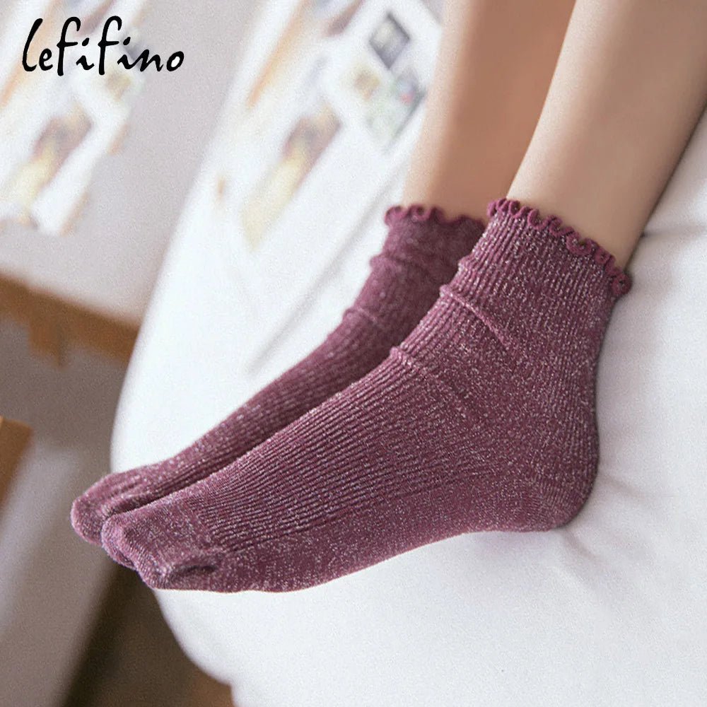 Fashion Retro Shining Surface Women's Socks - lily supply