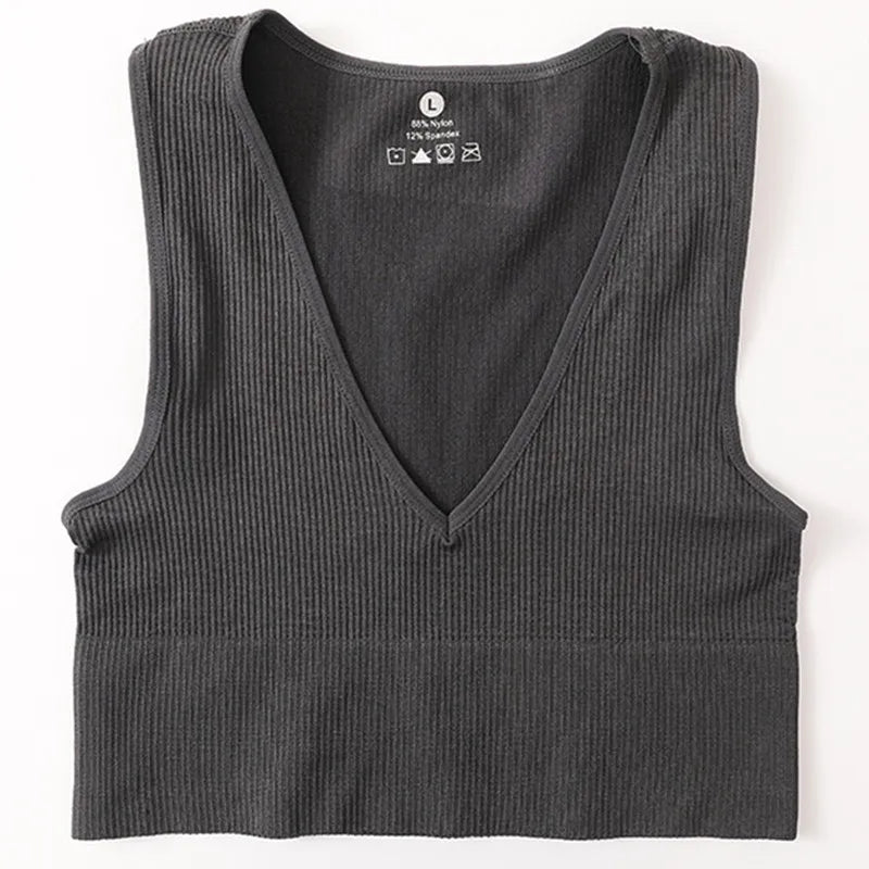 Women's V-Neck Seamless Bra Camisole
