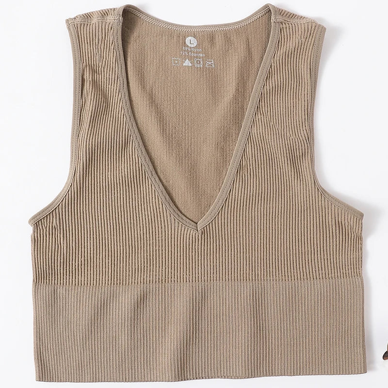 Women's V-Neck Seamless Bra Camisole
