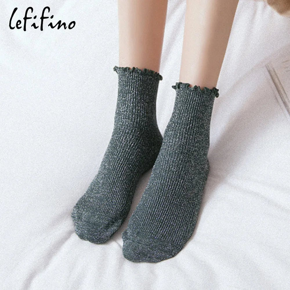 Fashion Retro Shining Surface Women's Socks - lily supply