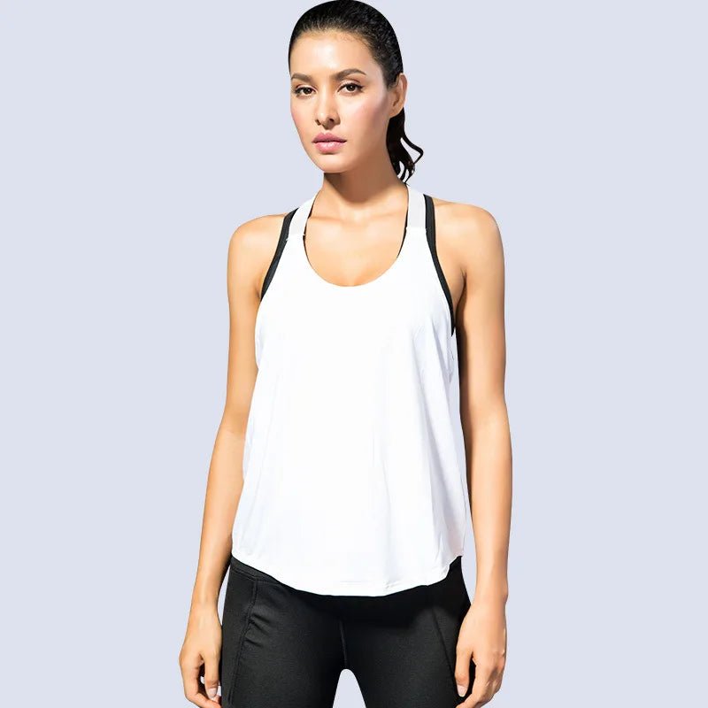 2024 Gym Tops Women's Sports Top Letter Backless Shirts Sleeveless Yoga Tops Fitness Running Quick Dry Tank Crop Top - lily supply