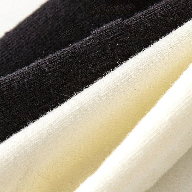 Women's Ruffle Mid Tube Ankle Socks - Breathable Cotton Black White Beige - lily supply
