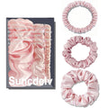 3pcs 100% Pure Mulberry Silk Handmade Scrunchie Hair Ties - lily supply