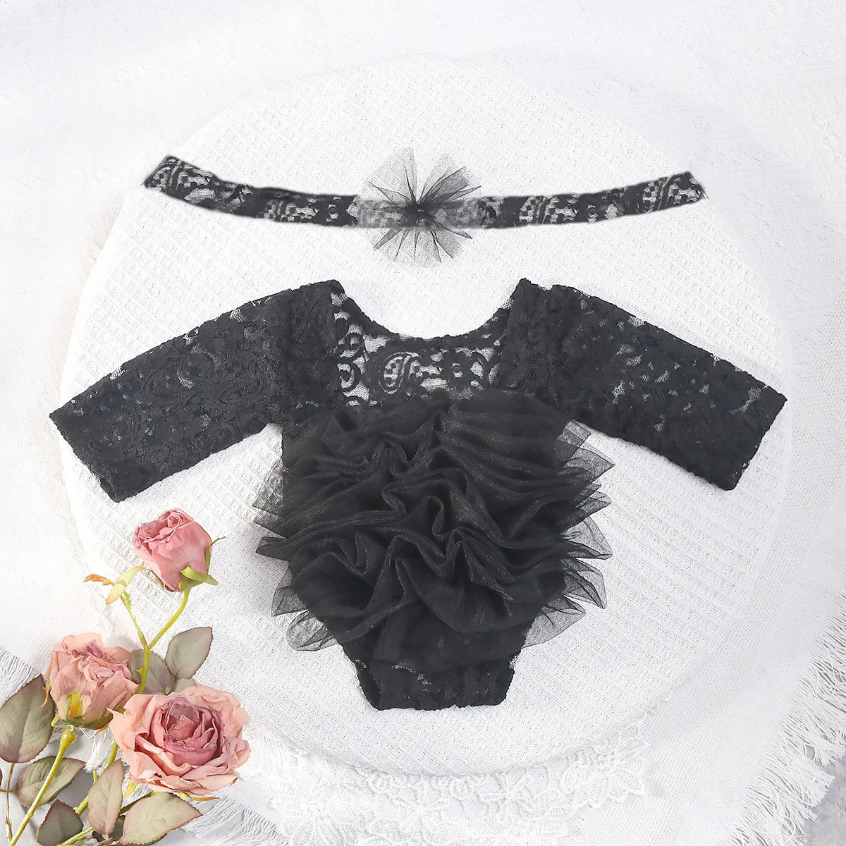 Baby Girl Tutu Dress – Newborn Photography Outfit & Princess Lace Romper