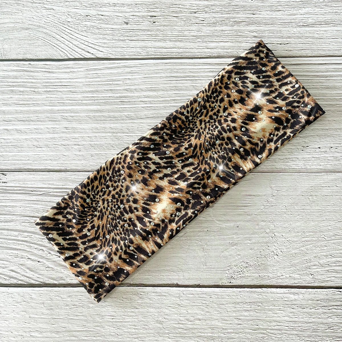 1pc Fashion Women Headband Rhinestone Leopard Printed Hairband Hair Accessories For Lady Girls Shopping Face Wash Turban Bandana - lily supply