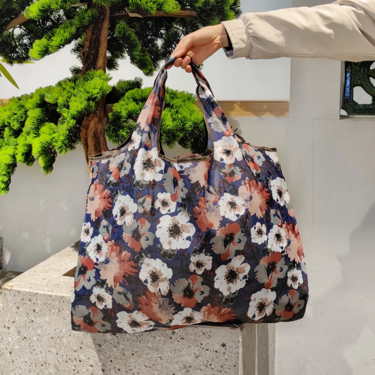 Lightweight Foldable Tote Bag - Printed Pattern Shopping Bag