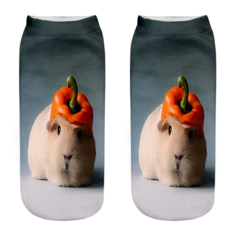 Women's 3D Animal Print Kawaii Funny Socks – Novelty Casual Socks - lily supply