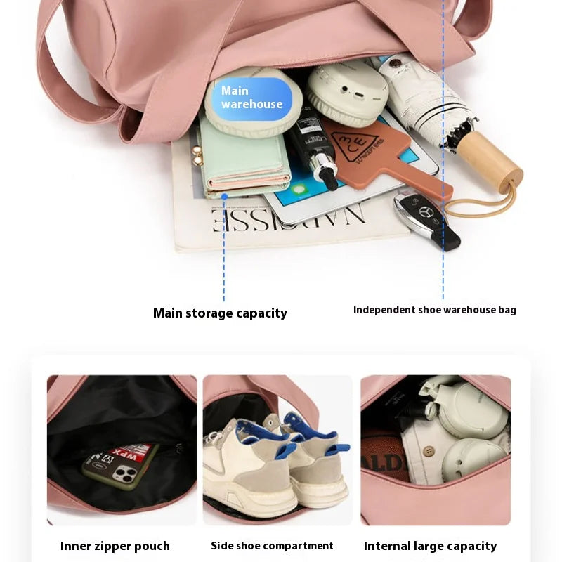 Women's Travel bag large capacity swimming fitness bag training bag style student class pack Gym Pack Travel fitness Handbags