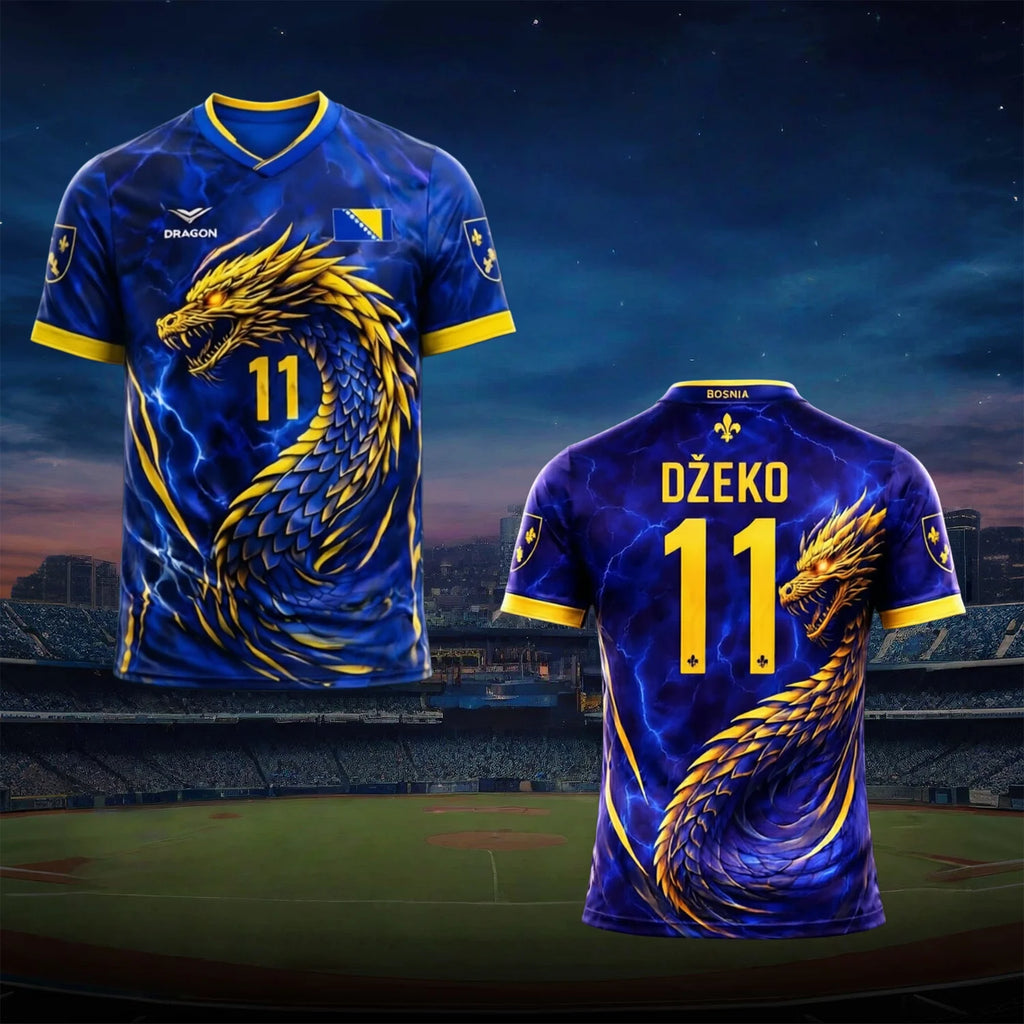 Bosnia & Herzegovina Football Jersey – Crew Neck Fan Shirt - lily supply