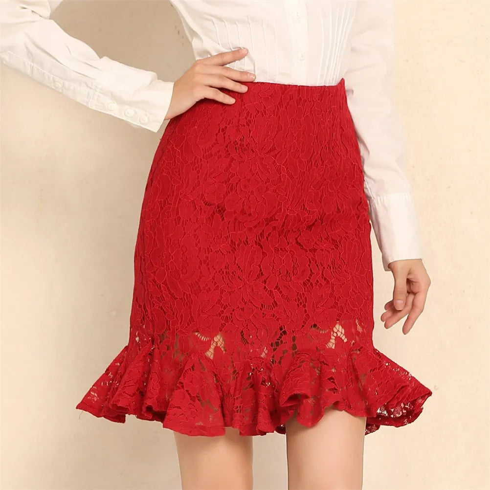 Office Lace Pencil Skirt
