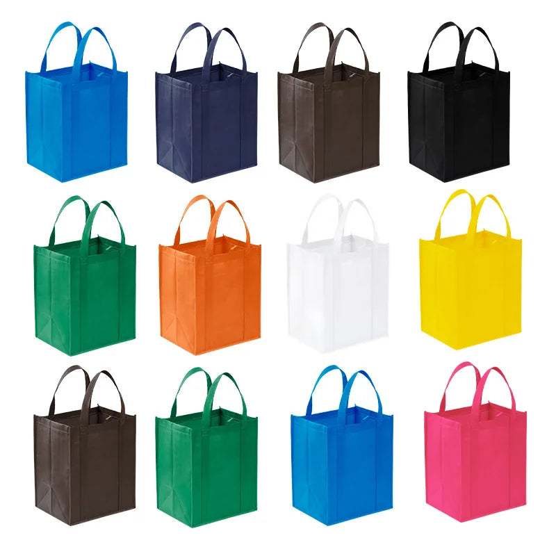 Non-Woven Foldable Reusable Tote Bag - Large Capacity Eco Shopping Bag