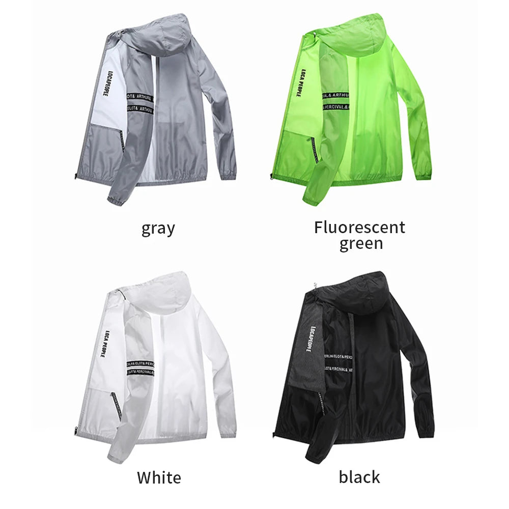 Men's Anti-UV Cycling Fishing Sports Jacket - Long Sleeve Sun Protection Coat