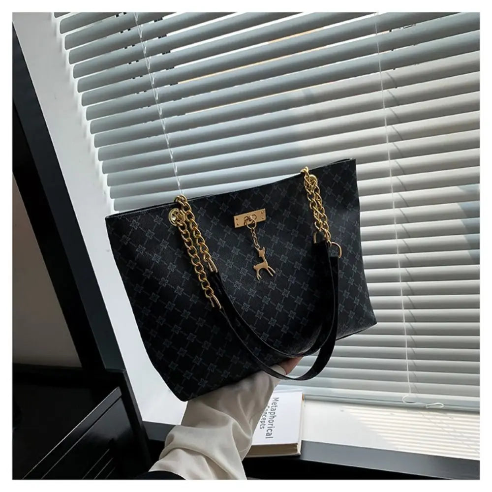 Women's Luxury Print Tote Bag - Large Capacity Fashion Shoulder Purse
