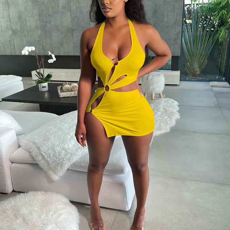 Women's Hollow Bodycon Mini Dress