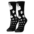 Men's Funny Finger Art Harajuku Socks - Hip Hop Novelty Party Happy Gift Socks - lily supply