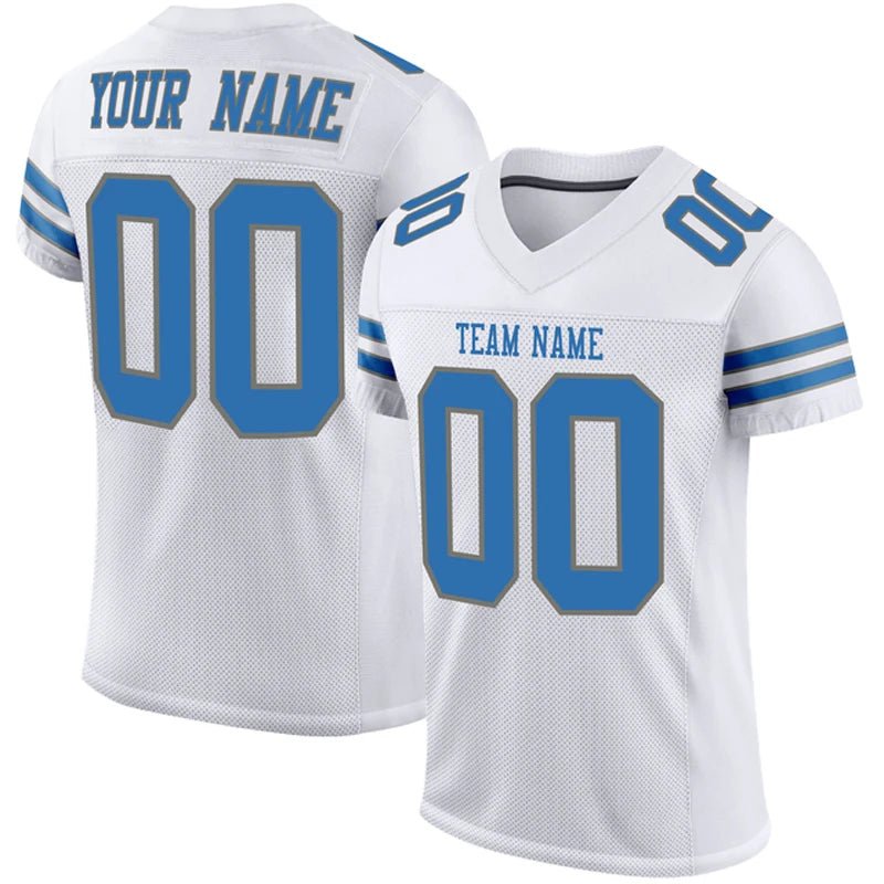 White Series Custom Football Jersey – Personalised Sewn Team Shirt - lily supply
