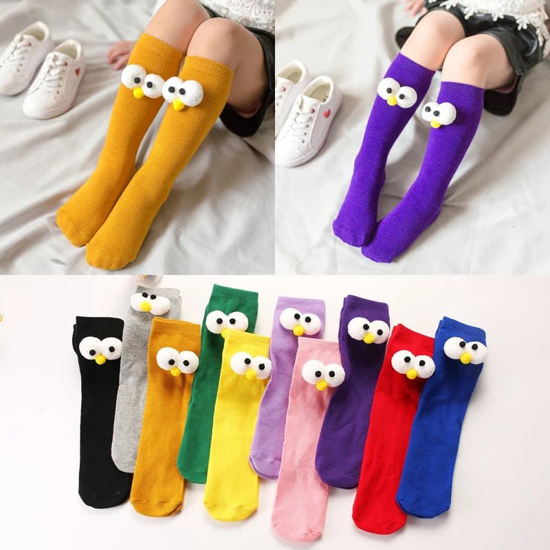 Women's 3D Eyes Funny Kawaii Socks - Harajuku Designer Cute Happy Gift Socks - lily supply