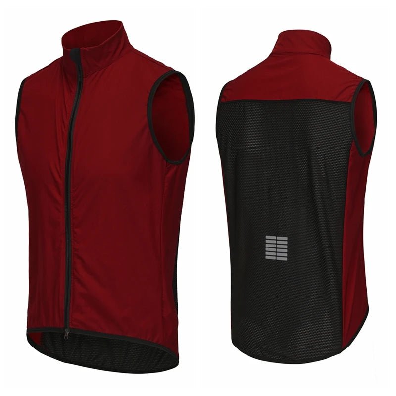 Men's Windproof Cycling Vest – Lightweight Sleeveless Cycling Jacket - lily supply