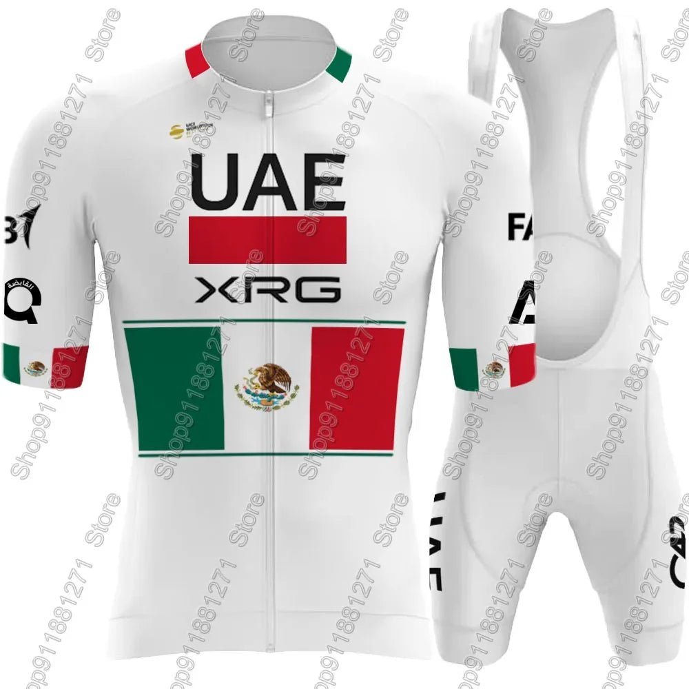 UAE Cycling Team 2026 Tadej Pogacar Jersey Set Men France Tour Clothing Road Bike Shirts Suit Bicycle Bib Shorts MTB Maillot - lily supply