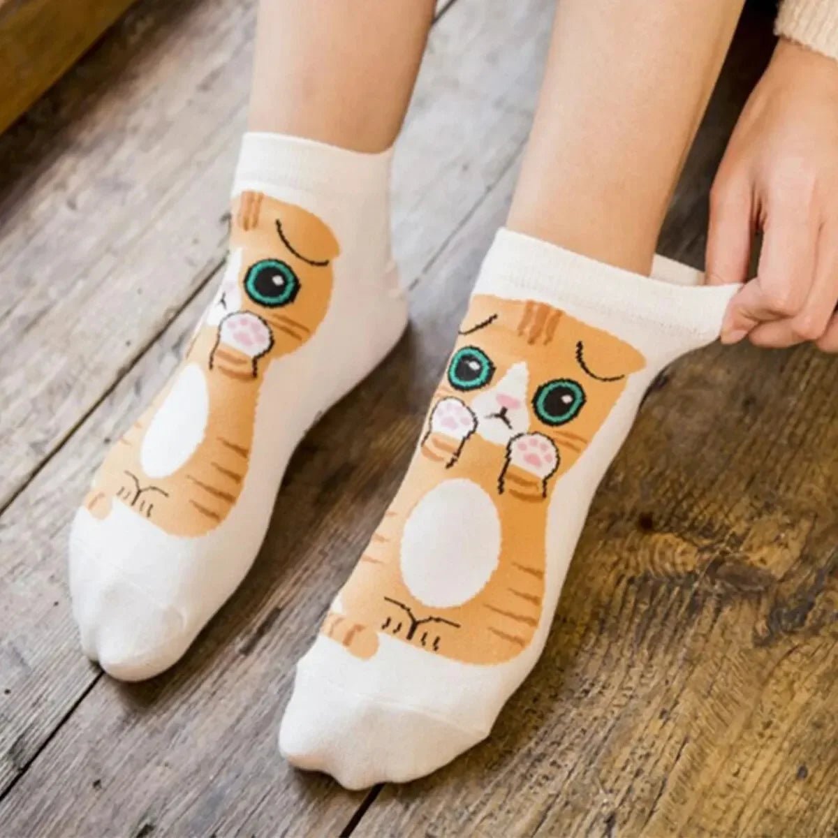 Women's Cartoon Cat Ankle Socks – Cute Kawaii Casual Socks - lily supply