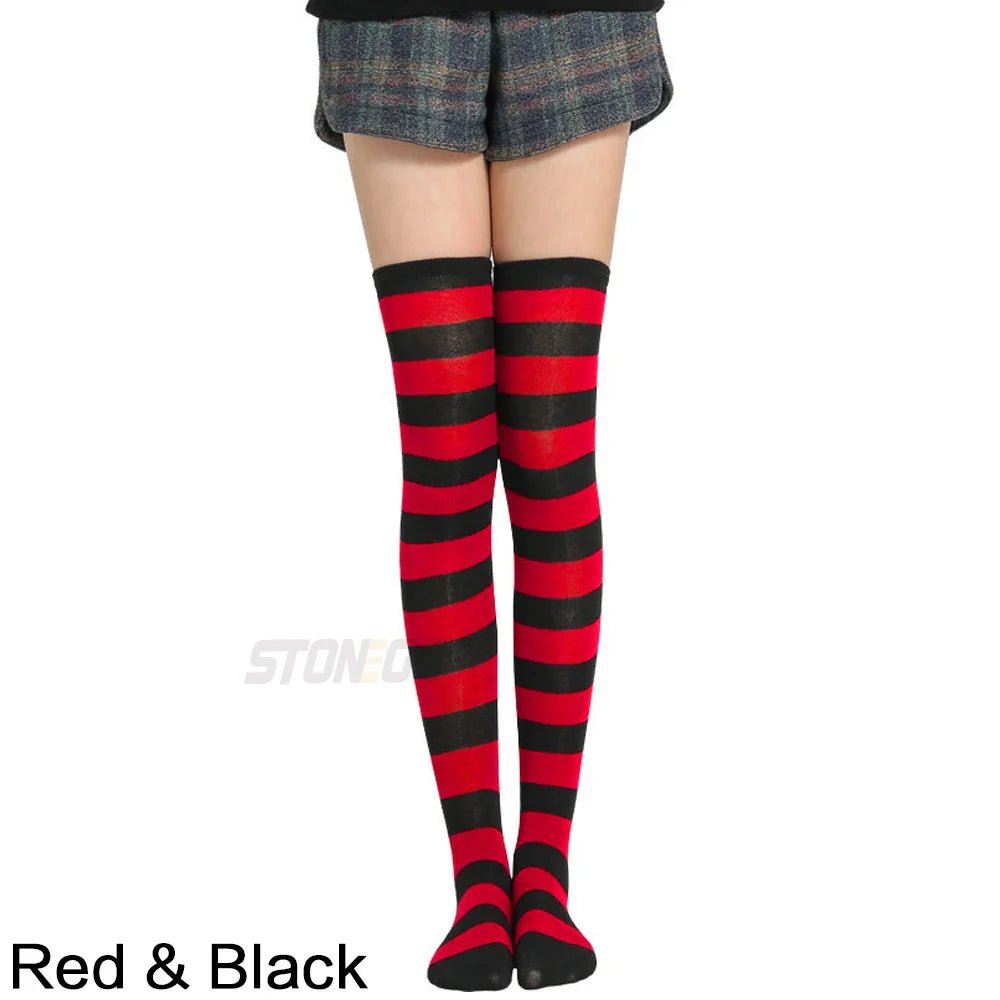 Women's Over - Knee Solid Leg Warmer Socks – Long Thigh High Socks - lily supply