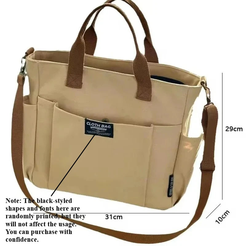 Women's Large Minimalist Canvas Tote Bag - Extra Wide Work Shopper