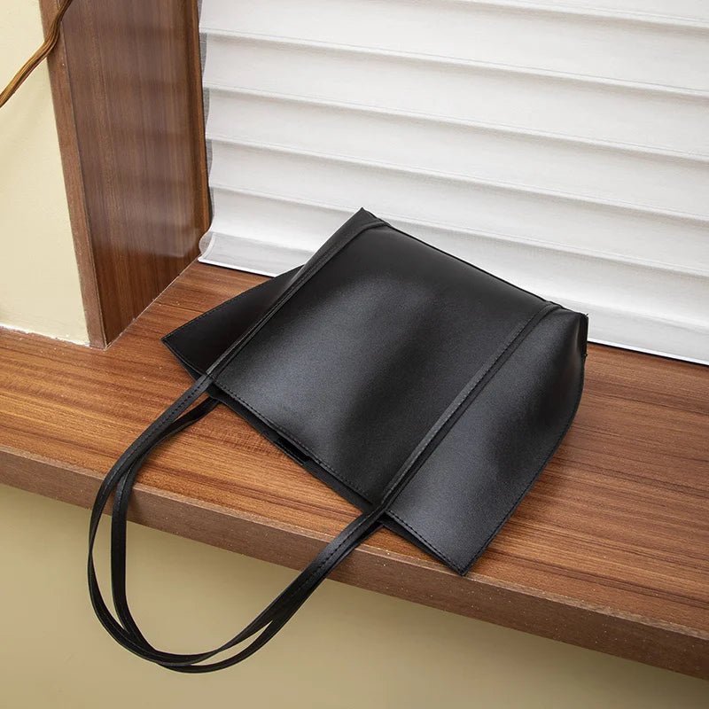 Women's Minimalist Solid Colour Travel Tote Bag - Large Capacity Fashion Shoulder - lily supply