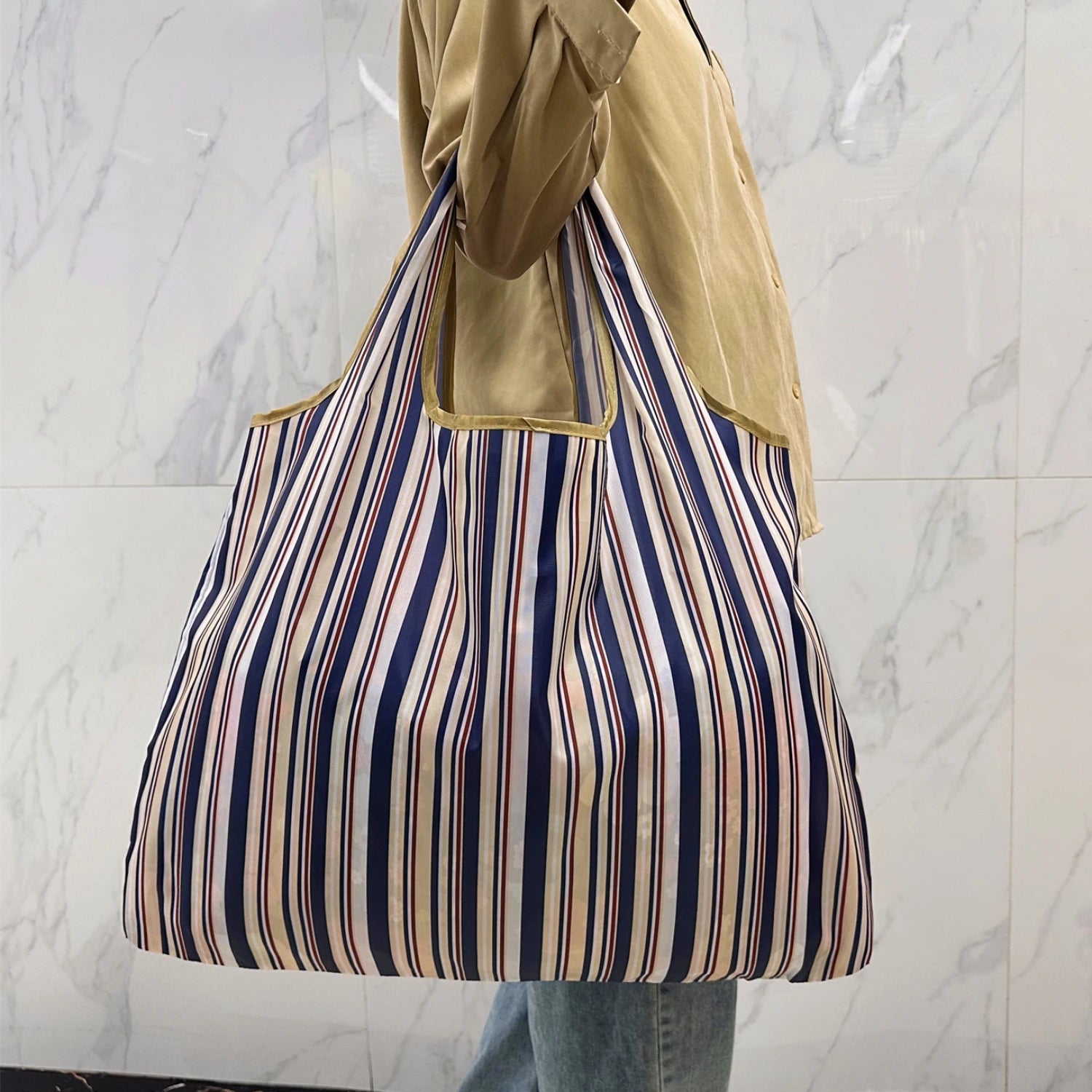 Lightweight Foldable Tote Bag - Printed Pattern Shopping Bag