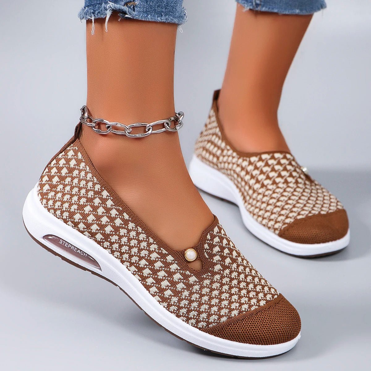 Spring new women's sports shoes, fashionable, breathable, lightweight, non - slip, wear - resistant, casual sports shoes, flat shoes - lily supply