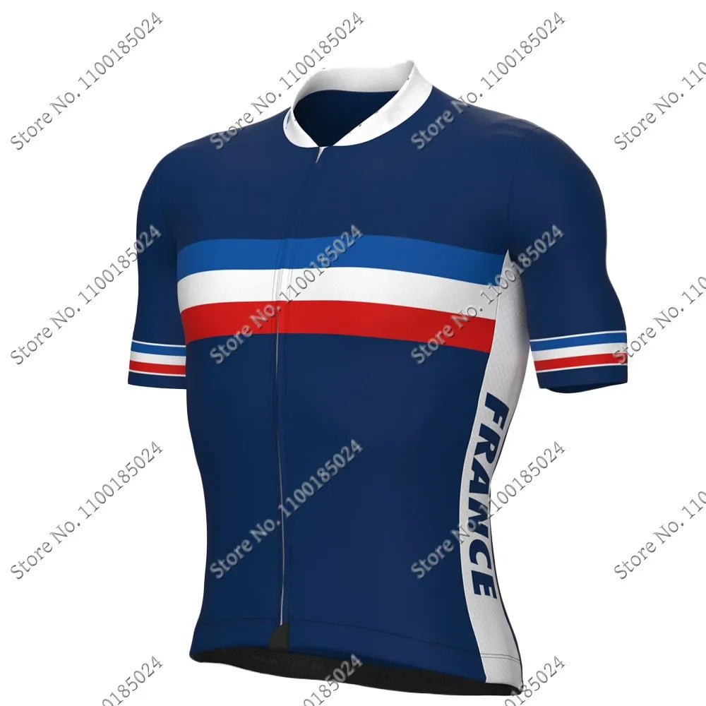 France National Team 2026 Cycling Jersey Set Summer Bicycle Clothing Road Bike Shirts Suit Bicycle Bib Shorts MTB Ropa Maillot - lily supply