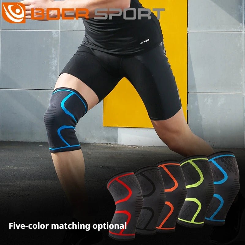 Knitted sports knee pads, running basketball, cycling fitness, anti slip, breathable nylon knee pads for men and women - lily supply