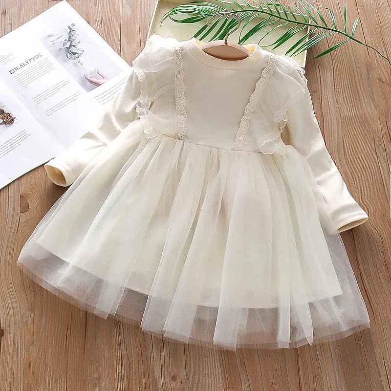Girls Clothing Dress Autumn New Girls Dess Long Sleeve Dress Vestidos Mesh Tutu Princess Dress - lily supply