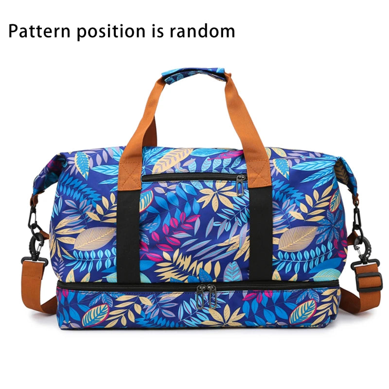 Travel Gym Bag Luggage Portable Fitness Shoulder Crossbody Handbags For Women Men  Outdoor Duffel Carry On Weekender Yoga Bag