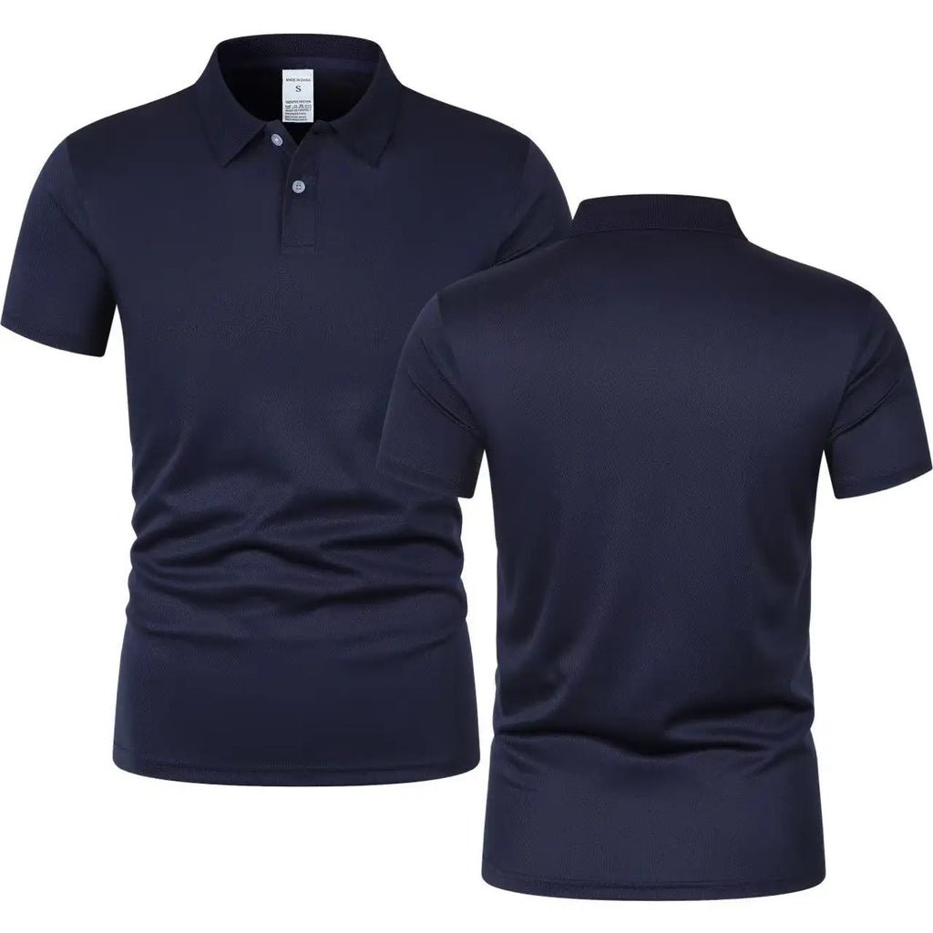 Men's Summer Solid Short Sleeve Polo Shirt
