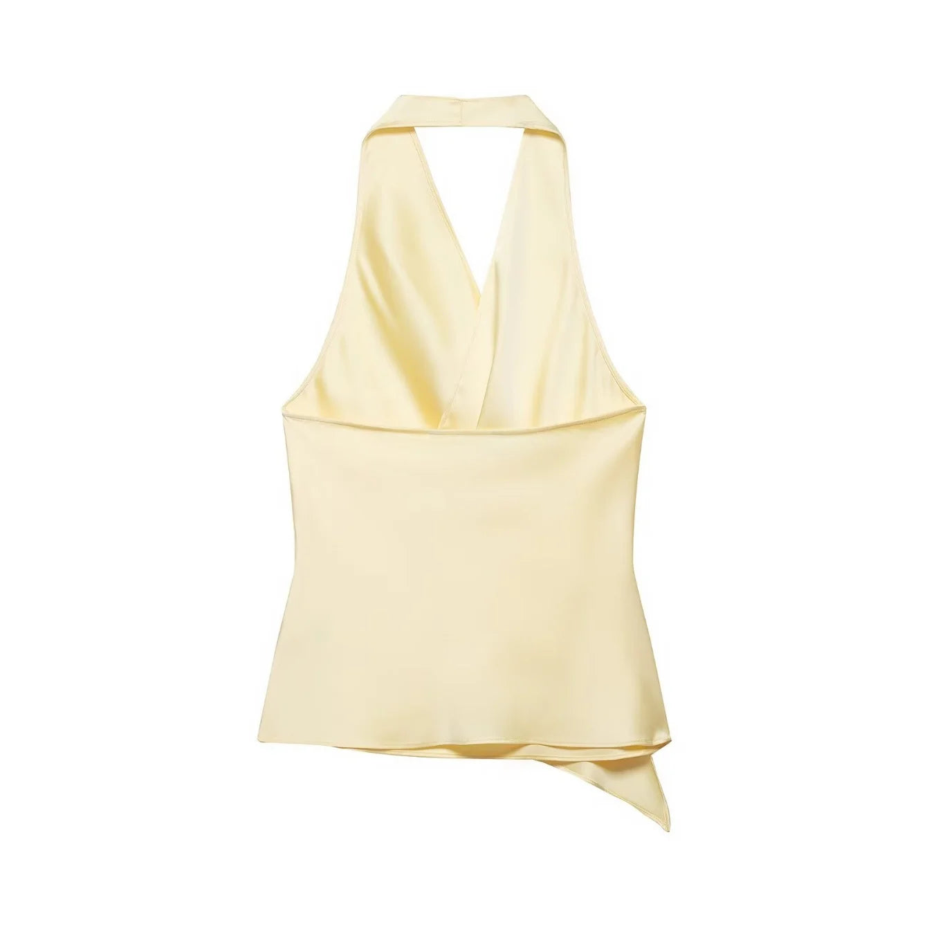 Women's Silk Satin Halter Asymmetric Camisole