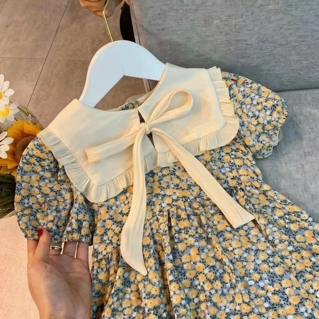Girls' Floral Dress, Summer Hot - Selling Style, Internet Celebrity Children's Dress, Stylish Little Girl Dress - lily supply