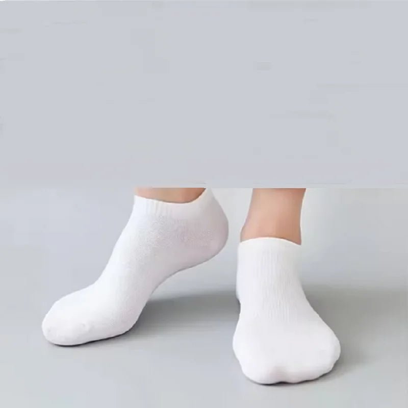 5 Pairs Women's No - Show Low - Cut Cotton Socks - Breathable Summer Solid Colours - lily supply