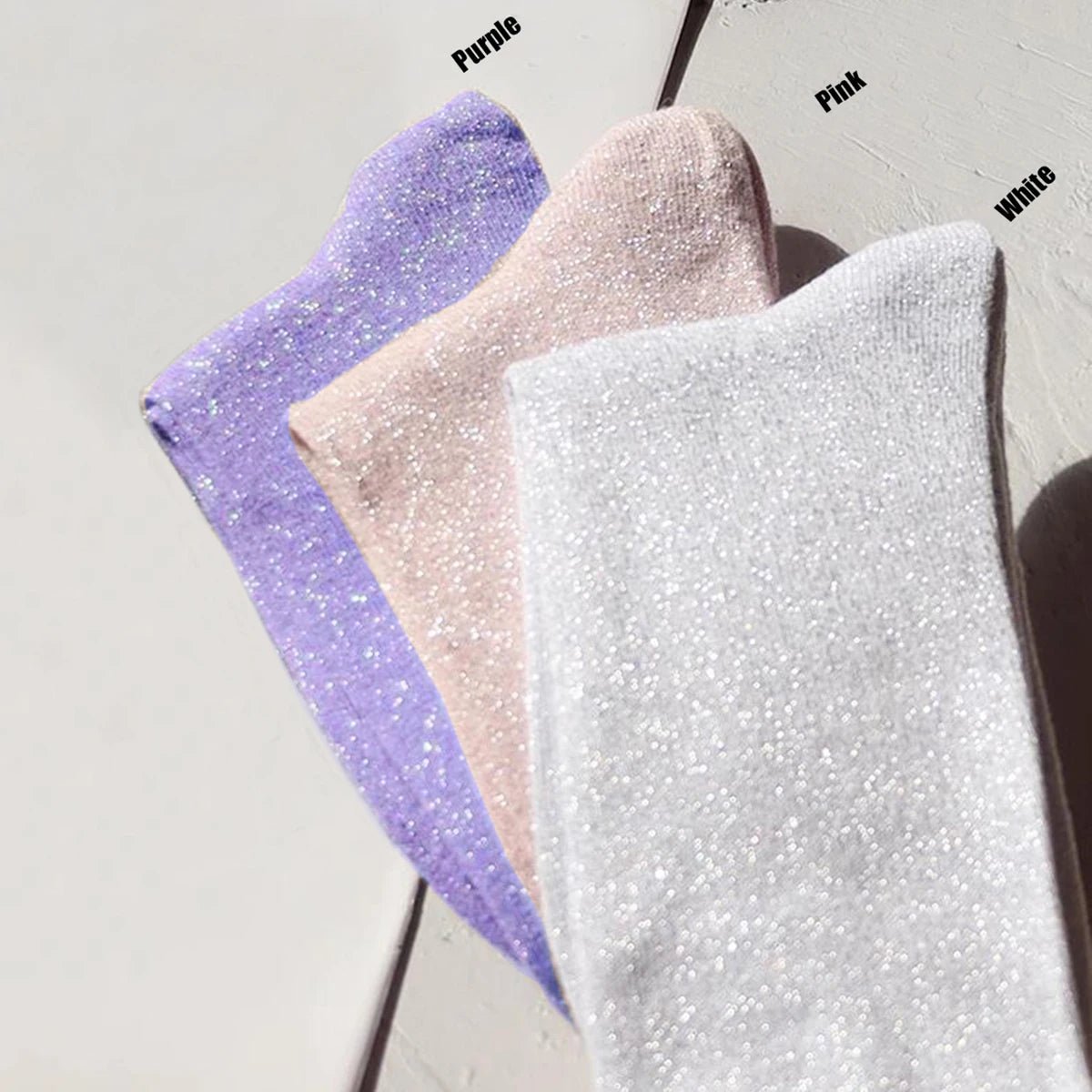 Women's Shiny Gold & Silver Silk Socks – Metallic Glam Ankle Socks - lily supply