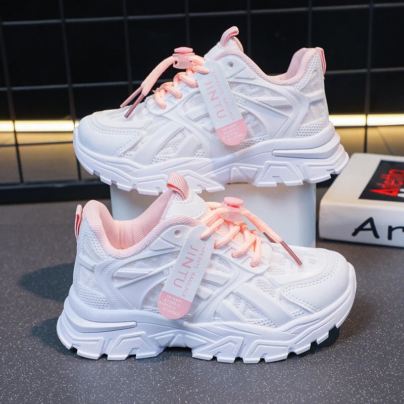 Girls Sneakers 2024 Children Casual Shoes Mesh Platform Designer Tennis Sneaker 6 To 12 Years Kids Sports Shoe for Girl - lily supply