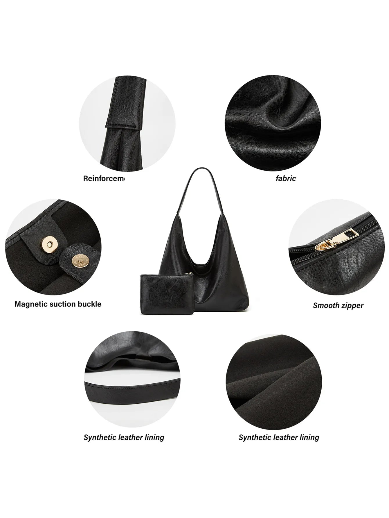 Women's Retro Simple Large Shoulder Tote Bag - Casual Handbag - lily supply