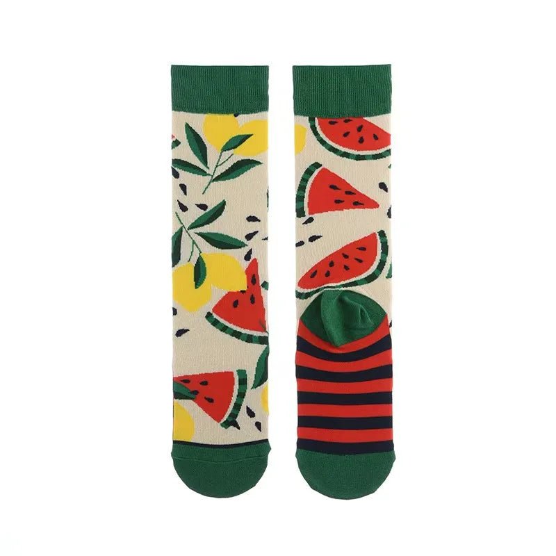 Women's Plant, Hedgehog & Sloth Print Socks – Trendy Casual Socks - lily supply