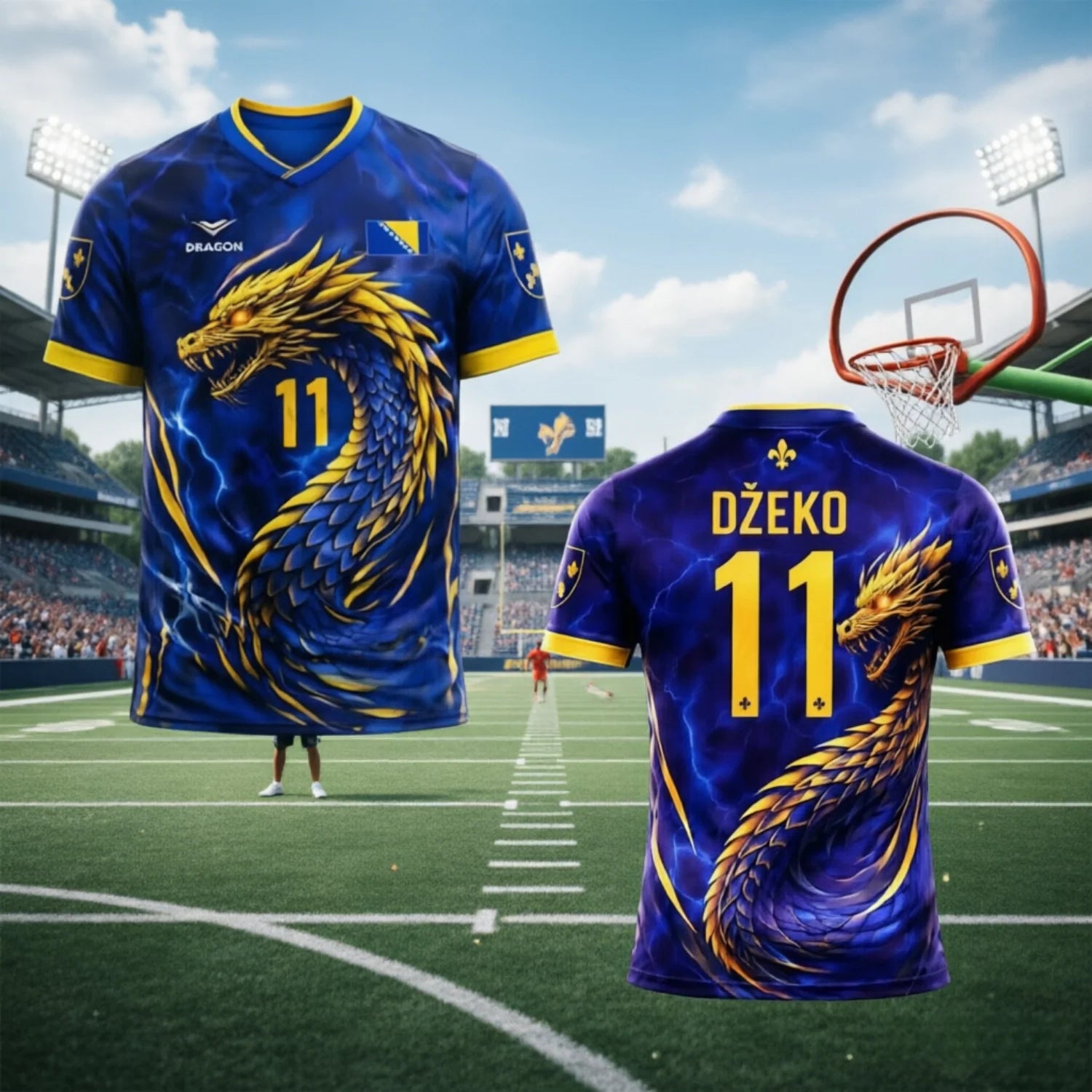 Bosnia & Herzegovina Football Jersey – Crew Neck Fan Shirt - lily supply