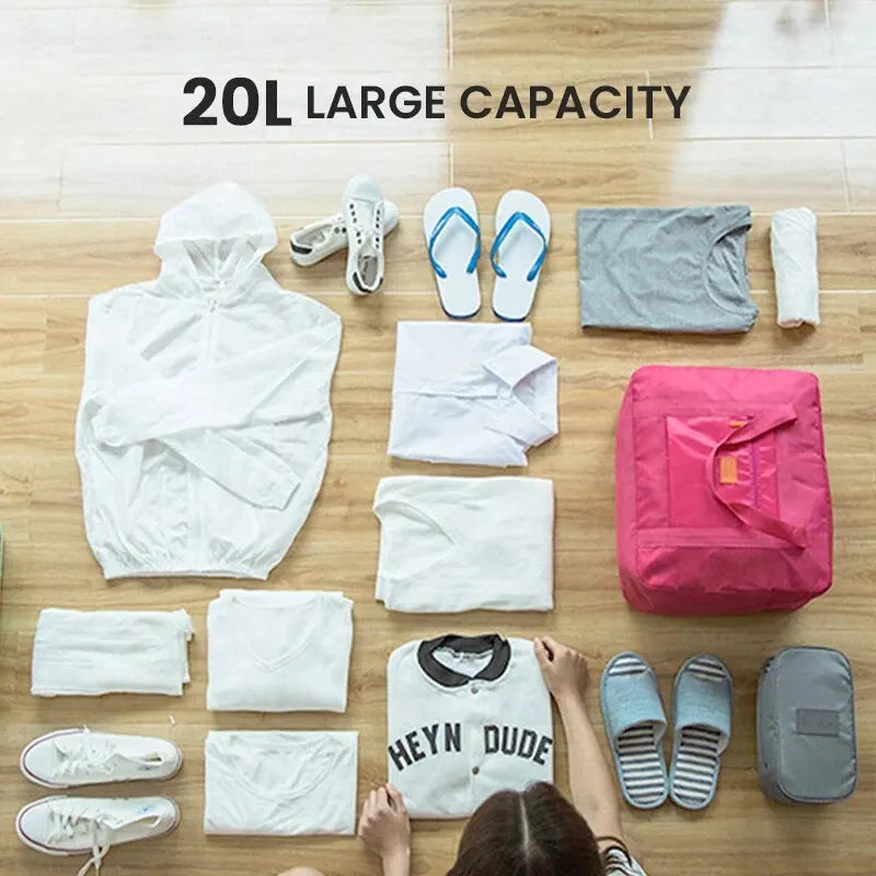 Lightweight Foldable Travel Duffel Bag - Unisex Carry-On Weekend Tote