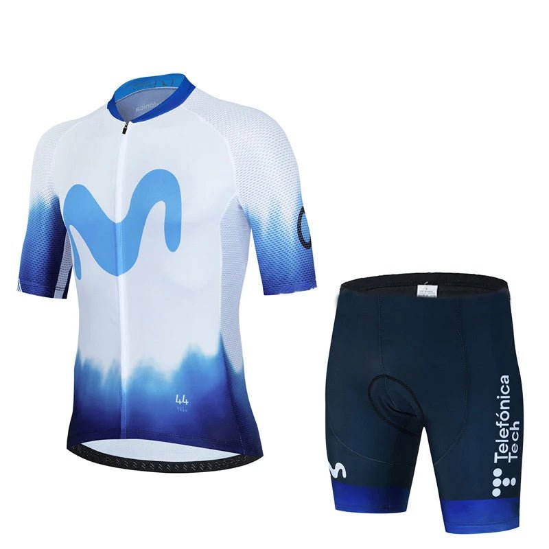 Movistar Team Cycling Jersey – Short Sleeve Spain Anti - UV Sportswear - lily supply