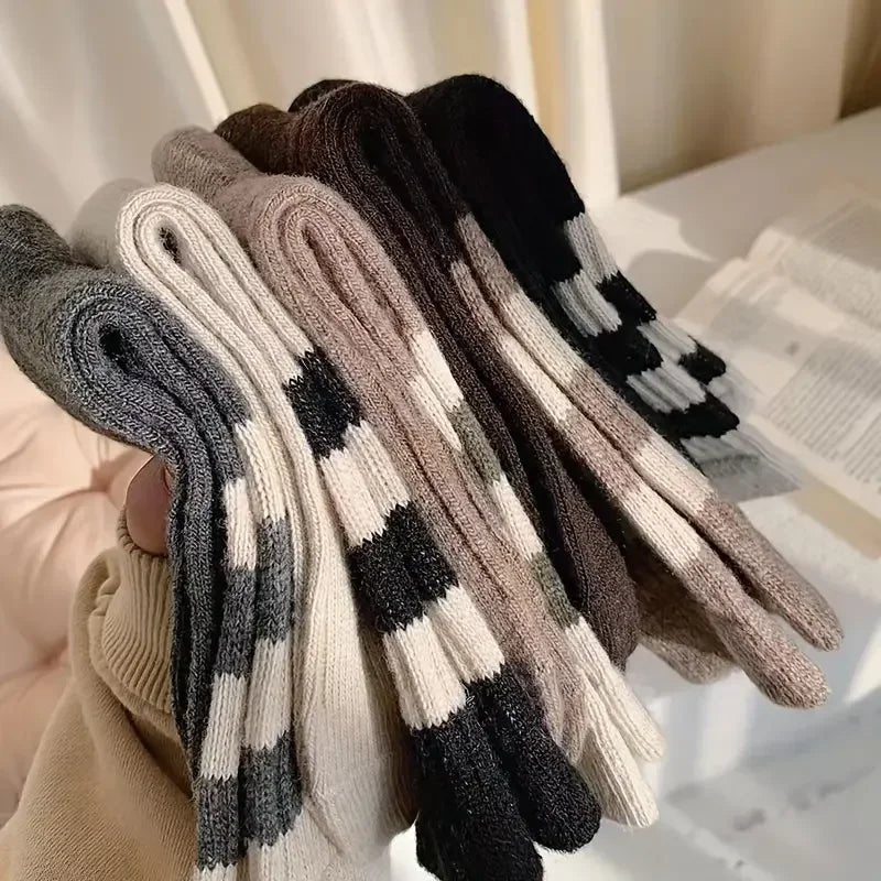 Women's Striped Forest Style Japanese Long Socks – Knee High Socks - lily supply