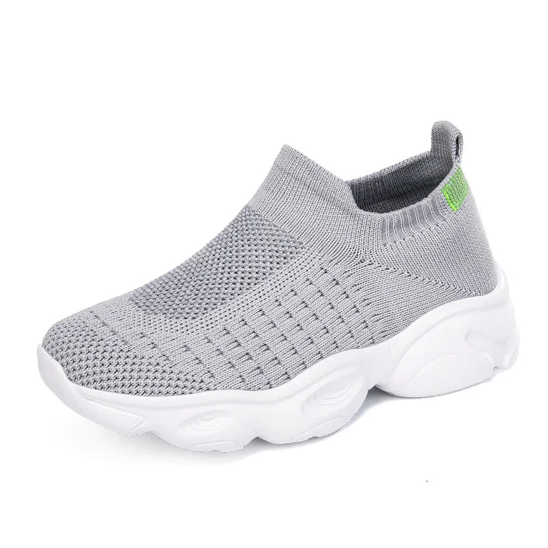 2025 Children Sneakers for Boys Mesh Breathable Running Sports Shoes Kids Girls Flat Casual Shoes Fashion Knitted Running Shoes - lily supply