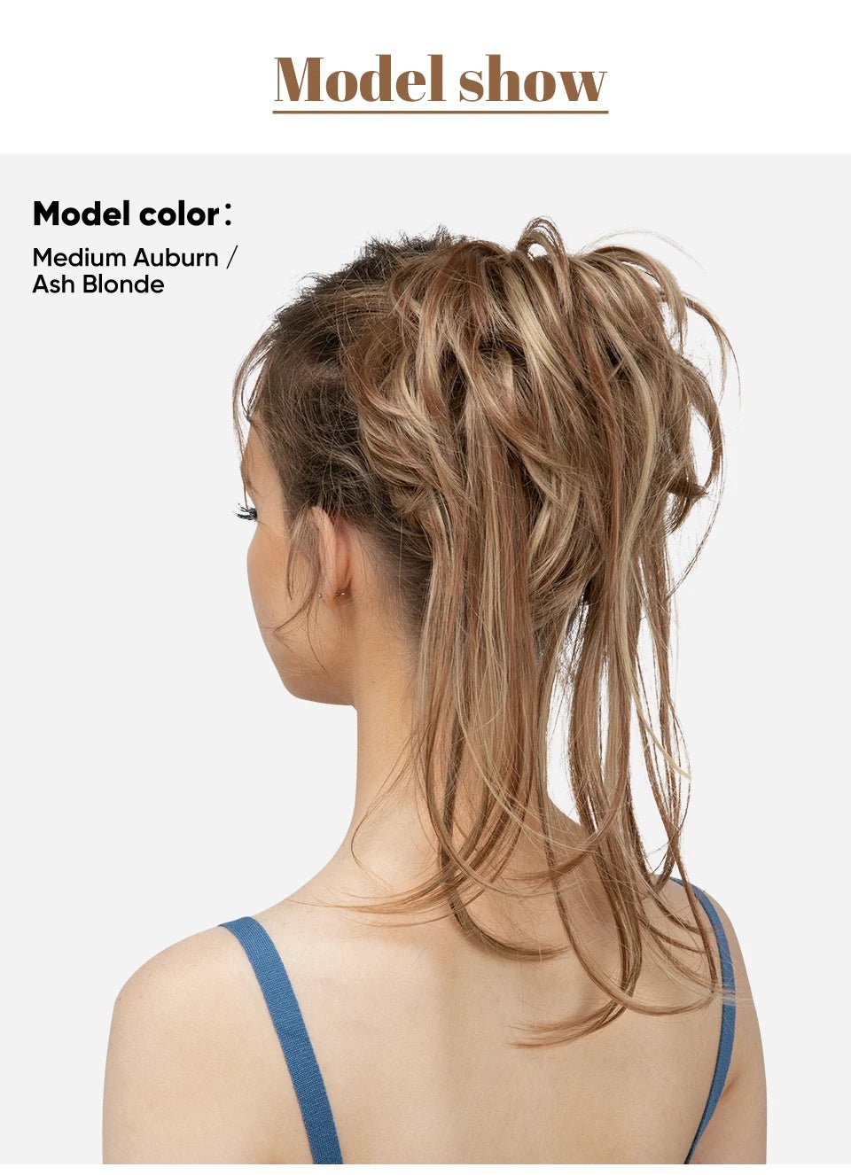 Synthetic Curly Messy Bun Hairpiece - Elastic Chignon Updo Donut - lily supply