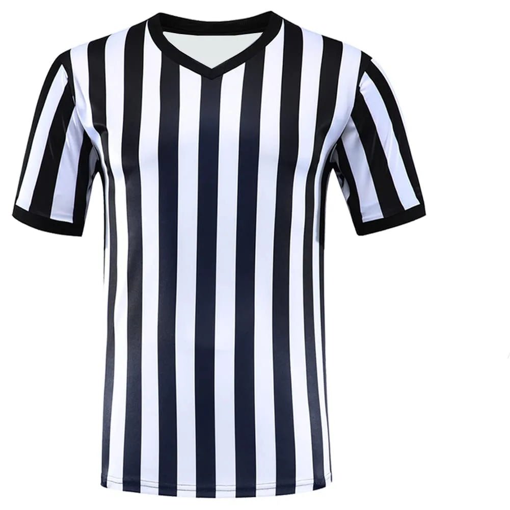 Women's Men's 90's Referee Jersey Black White Vintage 1990's Cliff Keen Athletic T-shirt Tops Tee - lily supply